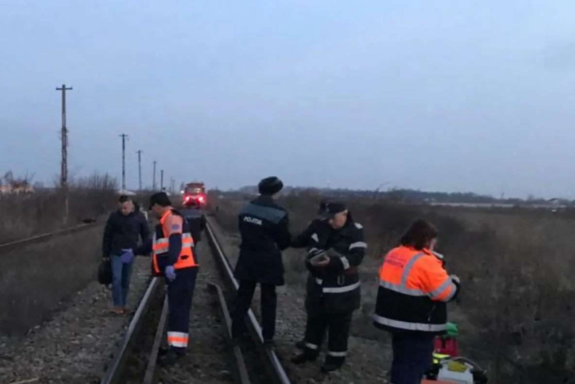 Accident mortal la Ghergani. Trenul a acroșat o persoană