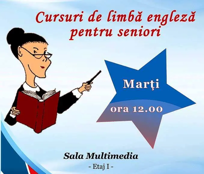 Pensionarii învață limba engleză, gratuit, la Biblioteca Judeţeană