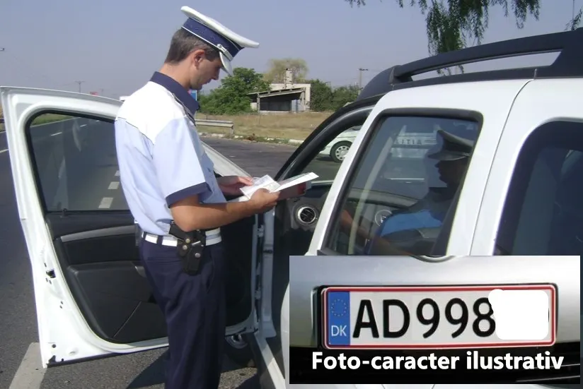 Dosar penal pentru un bărbat ce circula cu numere de Danemarca, la mașină, nevalabile în România