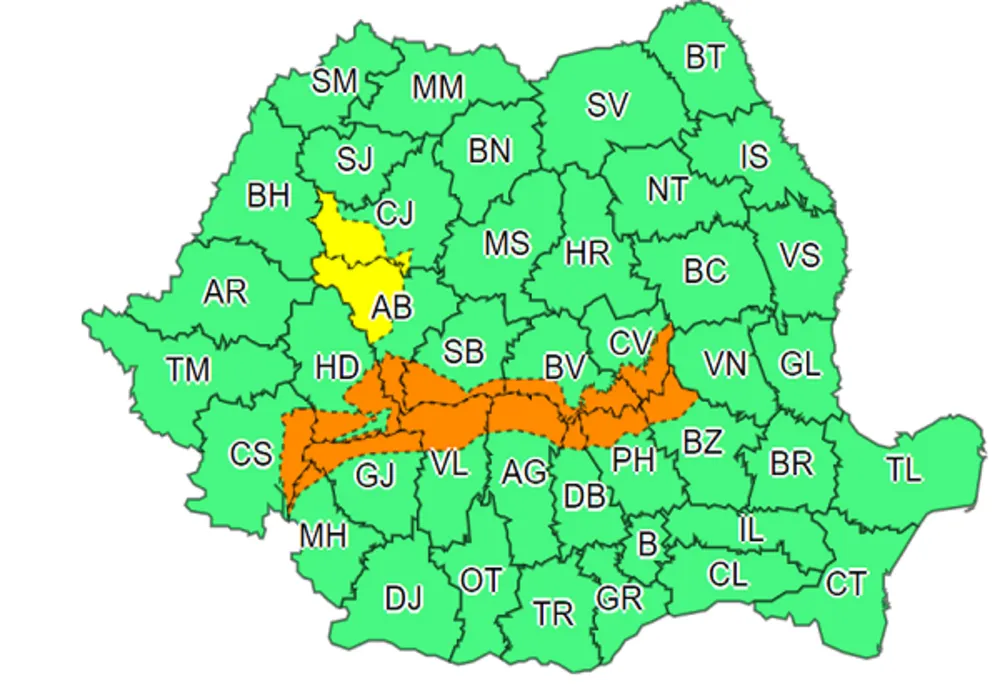 Două zile de viscol și cod portocaliu în zona montană a județului Dâmbovița 