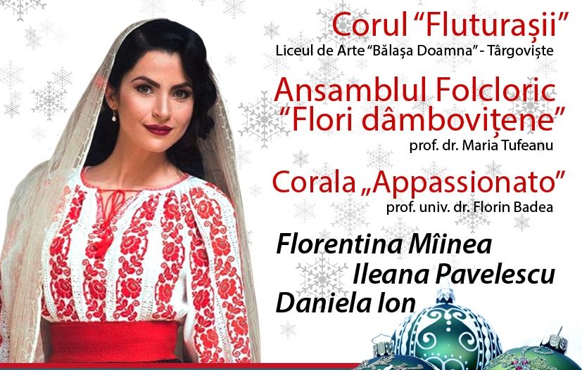 Deschiderea Sărbătorilor de Iarnă, marcată printr-un spectacol de colinde „De Moș Nicolae”, la Târgoviște