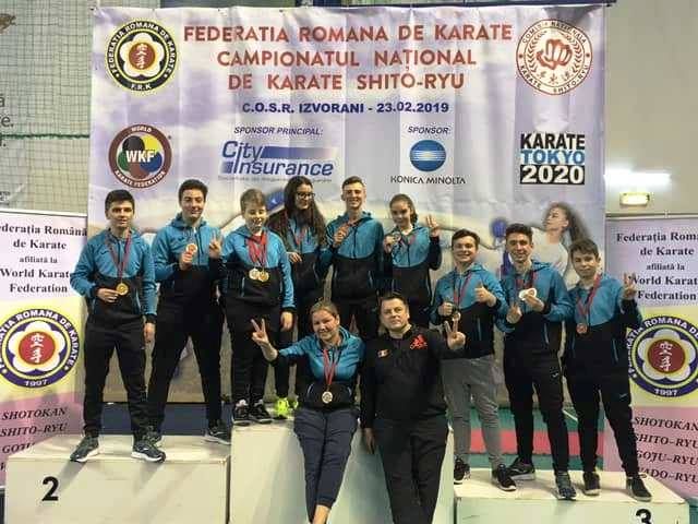 „Colecție” de medalii pentru karatiștii de la CS Târgoviște, la Campionatul Național de Shito Ryu