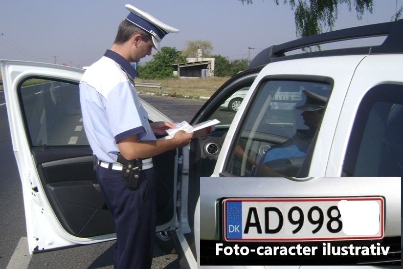 Dosar penal pentru un bărbat ce circula cu numere de Danemarca, la mașină, nevalabile în România