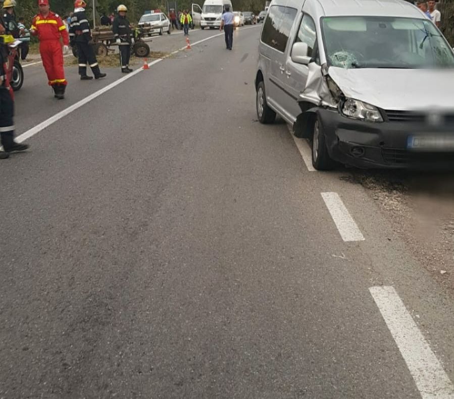 Încă o căruță pe drumul național implicată în accident, în Dâmbovița