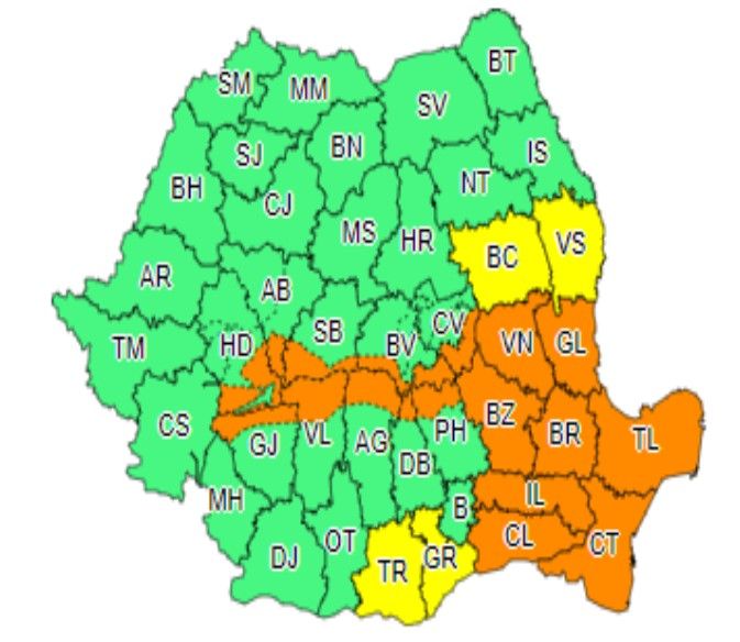 Vântul s-a mai potolit, dar codul roșu s-a făcut doar...portocaliu,în Dâmbovița. Vezi prognoza meteo (6 februarie)