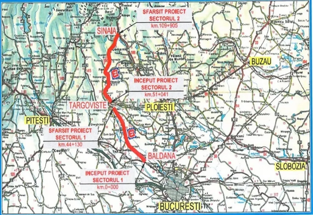 Dâmbovița. A fost scoasă la licitație proiectarea și execuția pentru modernizarea DN 71 Târgoviște- Sinaia