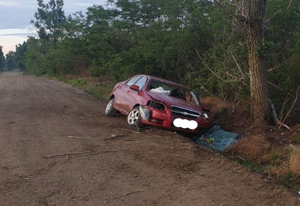 A ajuns direct la spital, după ce s-a oprit cu mașina într-un pom