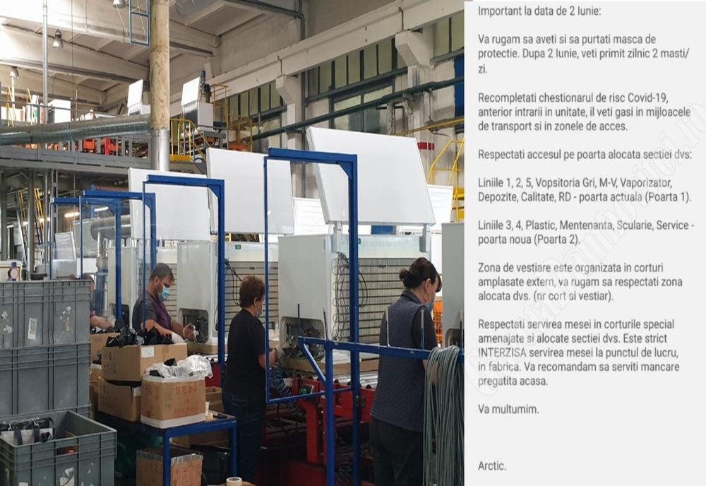 Fabrica de frigidere Arctic, de la Găești își reia activitatea din data de 2 iunie. Ce mesaj au primit angajații