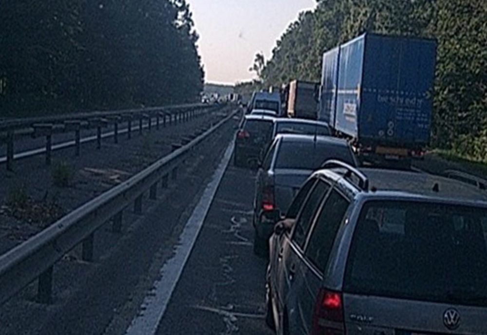 Aglomerație pe Autostrada A1 București-Pitești în Bolintin și Petrești