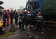 Coliziune violentă între două TIR-uri, pe DN 72. O persoană a rămas încarcerată, în cabina uneia dintre mașini