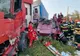 Accident grav pe  DN 72, în Dâmbovița. Trei persoane au fost rănite în urma coliziunii dintre două tiruri și un autoturism 