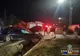 Autoturism rămas suspendat peste șanțul colector, pe un drum din Dâmbovița