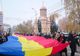 Tricolor de 100 de metri, purtat pe străzile din Târgoviște