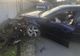 Băut și fără permis, un tânăr a ajuns cu autoturismul într-un cap de pod, la Comișani
