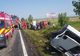 UPDATE Ciocnire violentă între o autoutilitara și două mașini, pe DN 71. Patru morți și un rănit grav