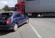 Foto| DN 72 a fost blocat, la I.L. Caragiale, în urma unei coliziuni auto. O persoană a fost rănită