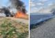 Incendiu puternic la Lacurile Lazuri, în Dâmbovița. Focul a produs pagube importante